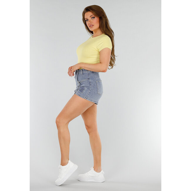 Basic T-Shirt Buttergelb mit Stretch