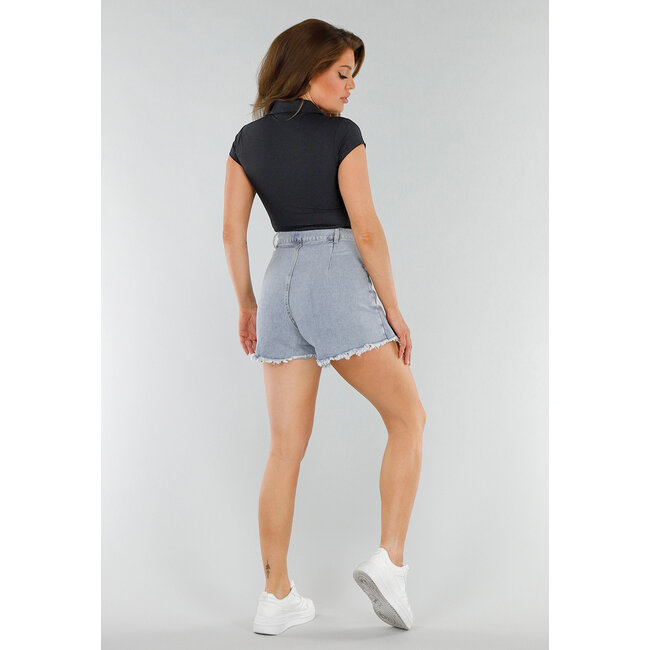 Schwarzes Polo mit Stretch und Struktur