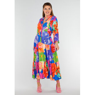 Maxikleid mit großem Blumendruck