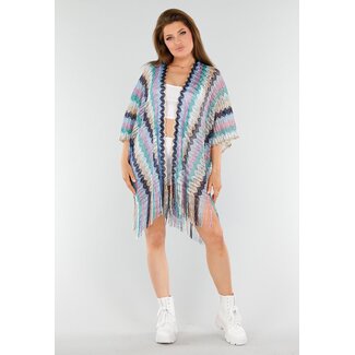 Pastellfarbenes Zickzack-Cover-Up