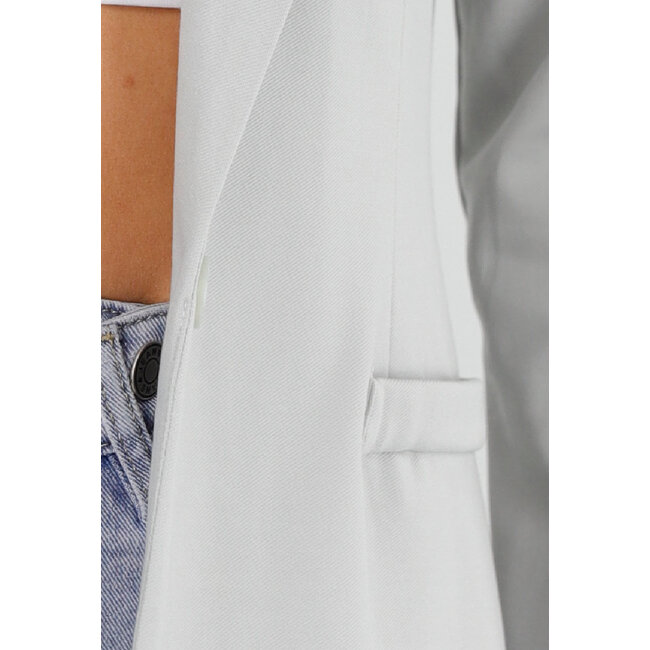 Hellgrauer mittellanger Stretch-Blazer
