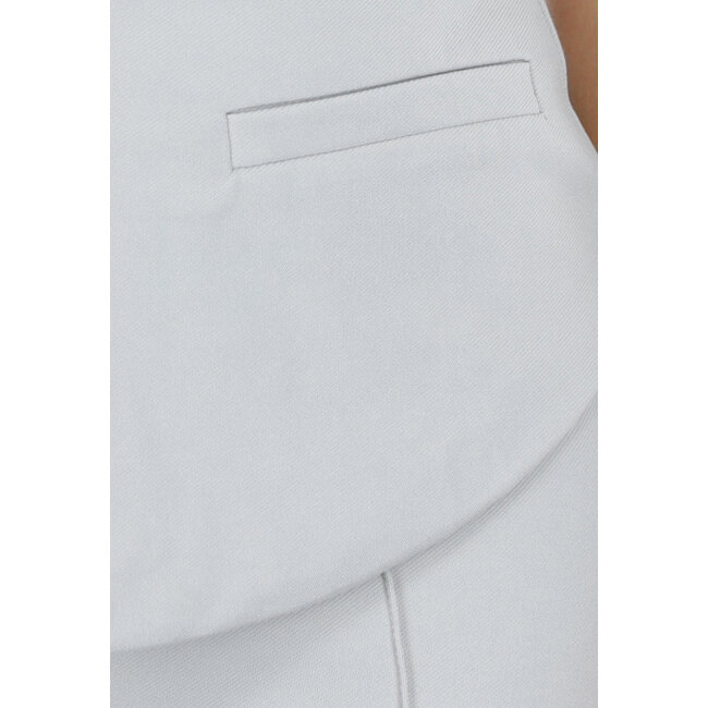 Hellgraues trägerloses Gilet-Top mit Knopfverschluss