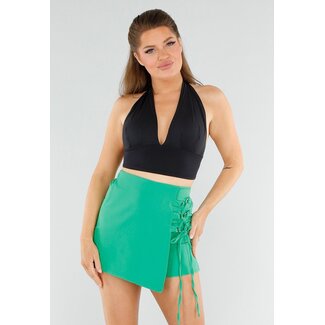 Schwarzes Stretch-Träger-Top