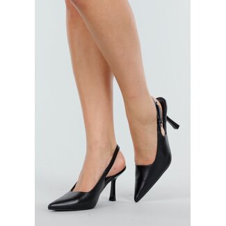 Schwarze Slingback Pumps mit Absatz