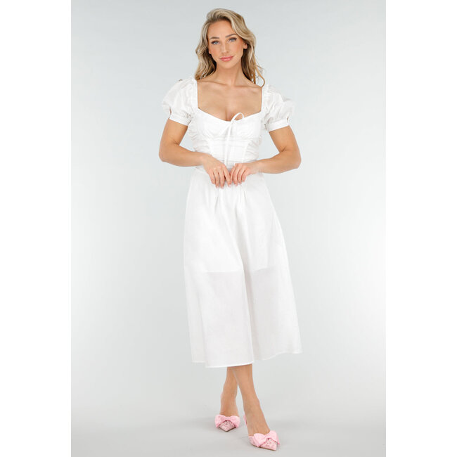 Hellrosa Slingback Pumps mit Schleife und Perlen