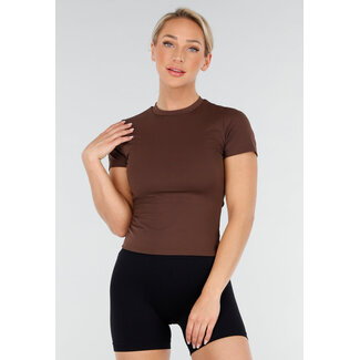 Braunes Sport-Top mit Stretch