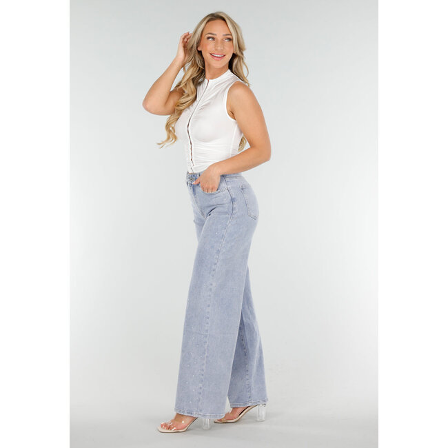 Weißes ärmelloses Crop Top mit Hakenverschluss und Stretch