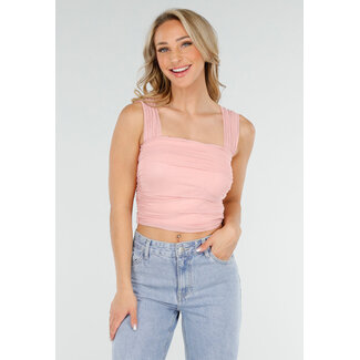 Hellrosa Mesh Stretch Top