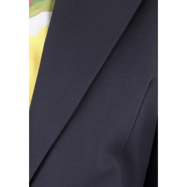 Anthrazitfarbener halblanger Stretch-Blazer