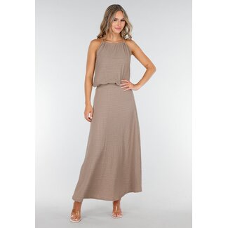 Taupe Halter Maxi Set