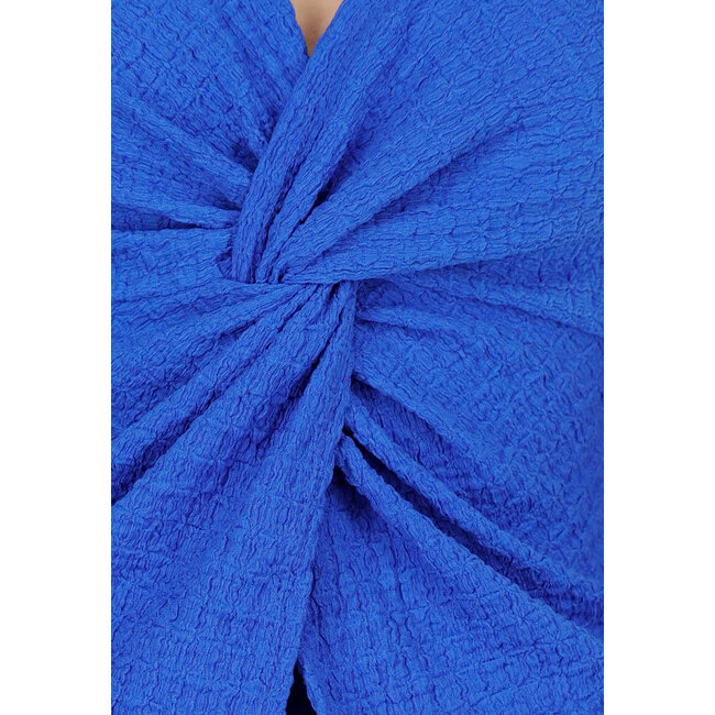 Kobaltblaues Halfterset mit geknotetem Oberteil und Stretch