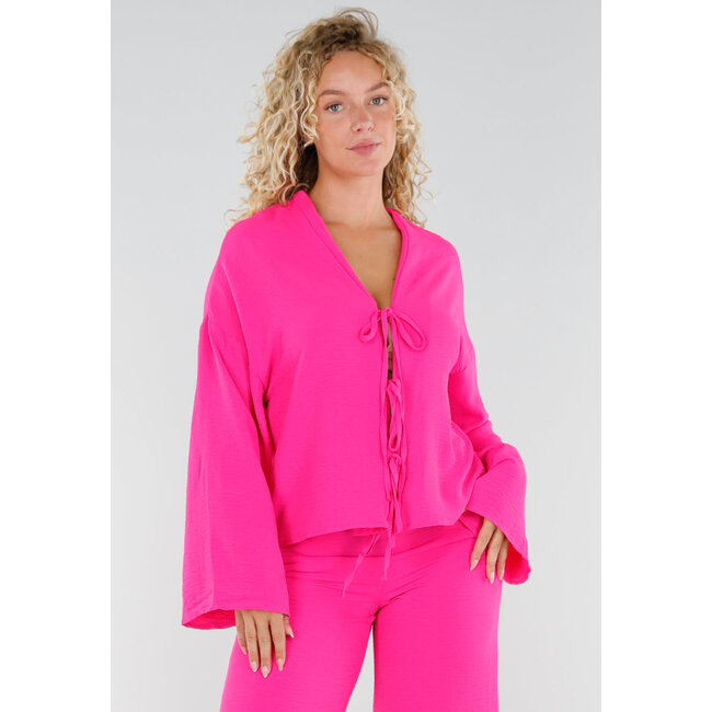 Fuchsia 2-teiliges Set mit Schleife und Stretch