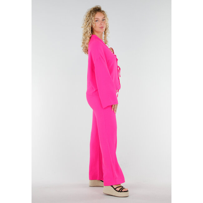 Fuchsia 2-teiliges Set mit Schleife und Stretch