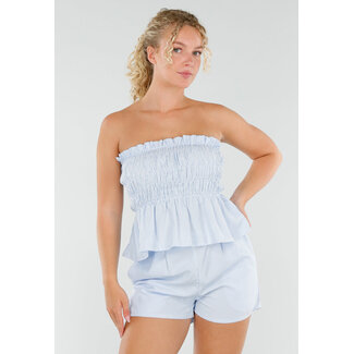 Gestreiftes Set mit gebändertem Oberteil