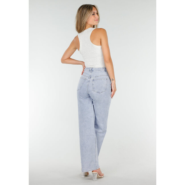 Hellgraues Ripp-Tanktop mit Stretch und breitem Schulterriemen