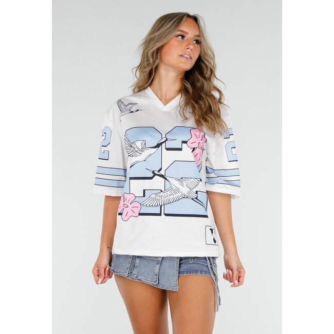 Weißes Jersey in Übergröße