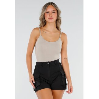 Beige Bodysuit mit Einlagen