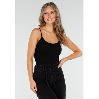 Schwarzer Bodysuit mit Einlagen