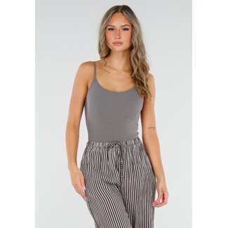 Grauer Bodysuit mit Einlagen