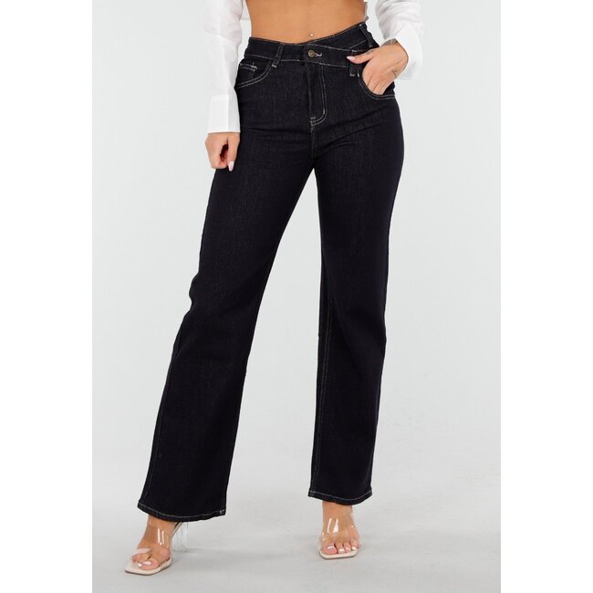Redial Jeans Dunkelblaue weite Stretch-Jeans