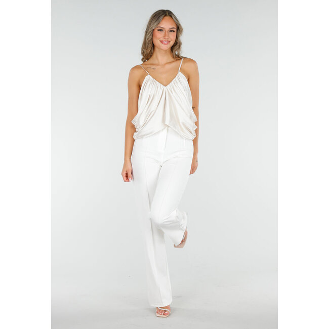 Beigefarbene Sandalen mit Glitzerriemen und transparentem Absatz