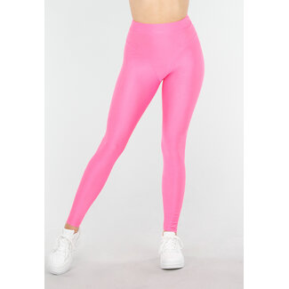 Hellrosa Leggings mit hoher Taille