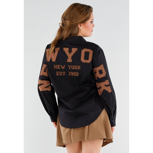 Schwarze Bluse New York