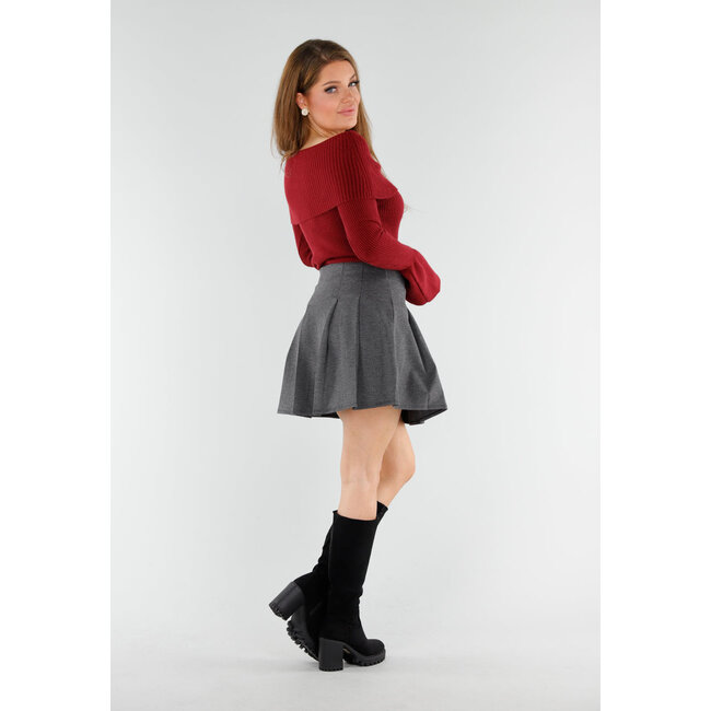 Schwarz Hohe Stiefel mit Blockabsatz und Profilsohle