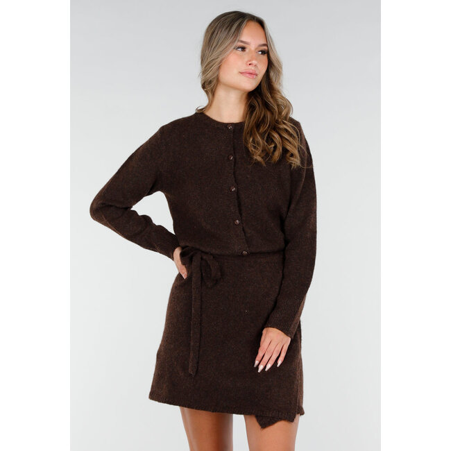 Braune Strickjacke
