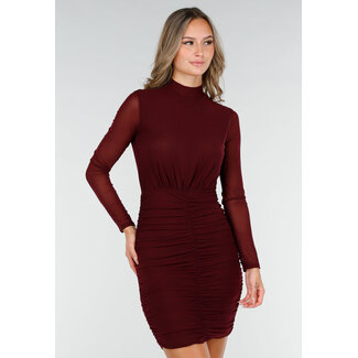 Bordeaux Kleid mit Stretch