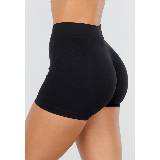 Schwarze Shapewear-Shorts mit hoher Taille und Stretch