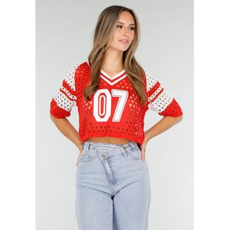Gehäkeltes Jersey-Crop-Top