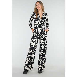 Stretch-Jumpsuit mit Fleckenprint
