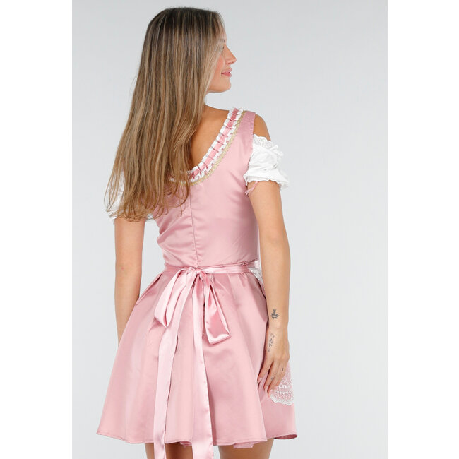 Traditionelles Dirndl in Rosa mit Stickerei