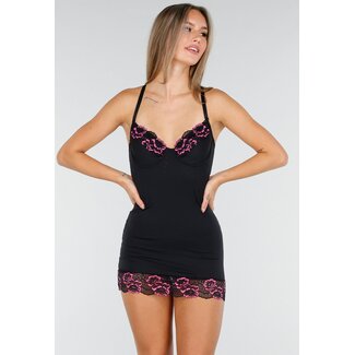 Korrigeendes Shapewear-Kleid Schwarz mit Spitze