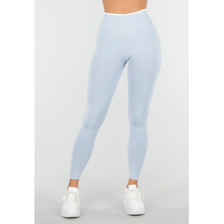 Hellblaue Stretch-Sportleggings