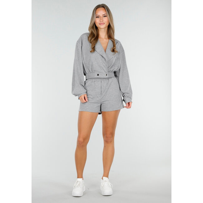 Graues 2-teiliges Set mit elastischem Bund