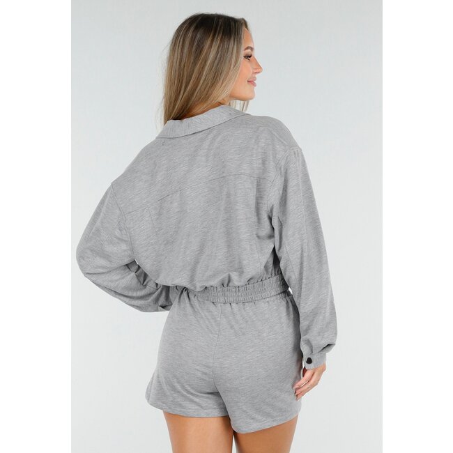 Graues 2-teiliges Set mit elastischem Bund