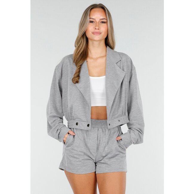 Graues 2-teiliges Set mit elastischem Bund