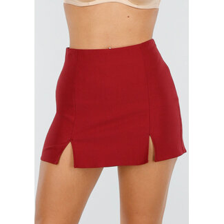Skort Rot mit Stretch