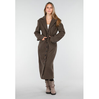 Langer brauner Trenchcoat