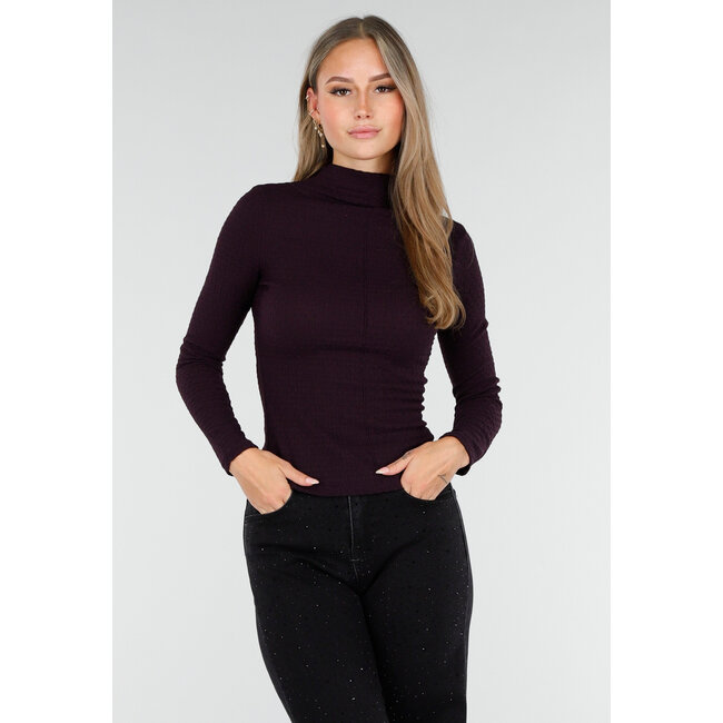 Lila Coltop mit langen Ärmeln und Stretch