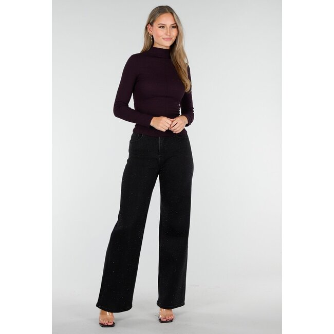 Lila Coltop mit langen Ärmeln und Stretch