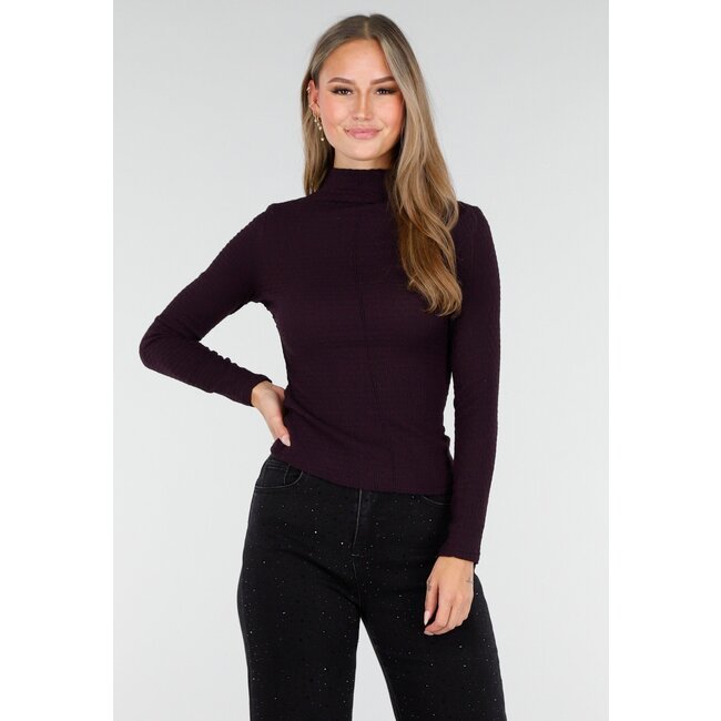 Lila Coltop mit langen Ärmeln und Stretch