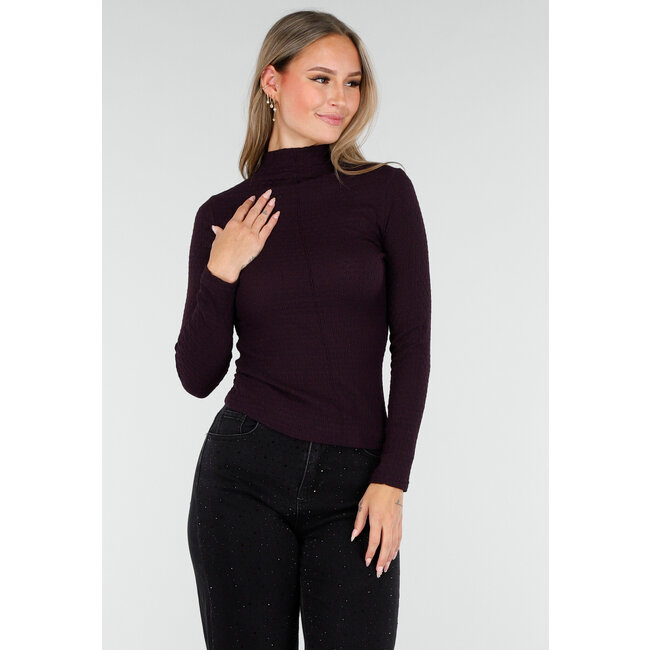 Lila Coltop mit langen Ärmeln und Stretch