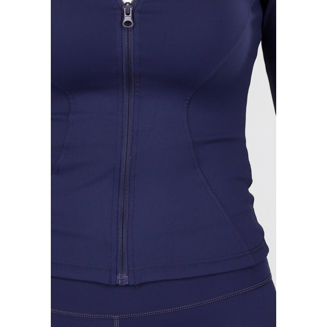 Navy 2-teiliges Set mit Cargoleggings und tailliertem Reißverschluss-Oberteil