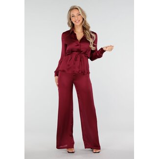 Bordeaux Satin-Look-Set