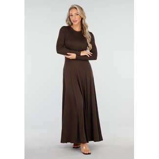 Maxikleid in Dunkelbraun