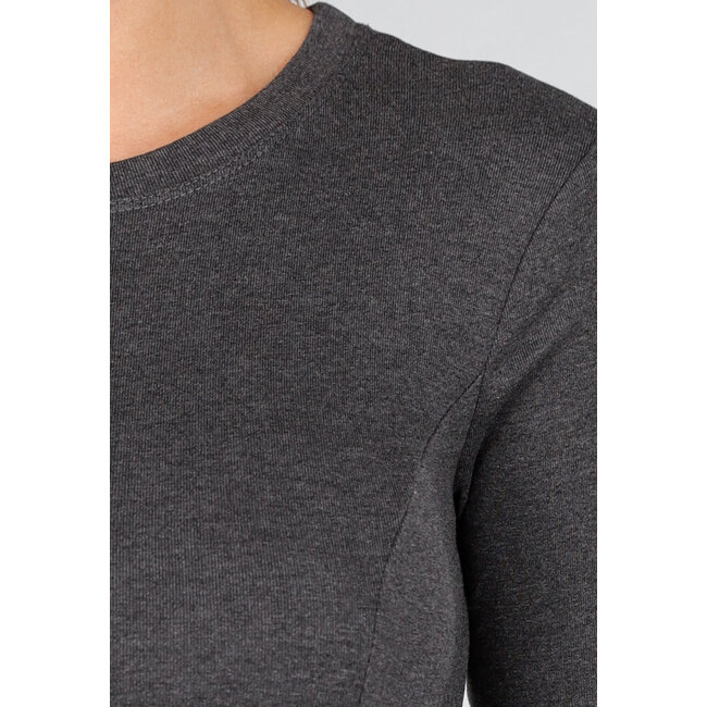 Maxikleid mit langen Ärmeln in Dunkelgrau