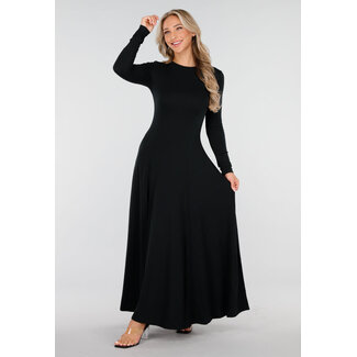 Schwarzes Maxikleid mit Stretch